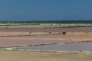 Horizon Over Land Prints: Italy, Sicily, Mozia. Salt Pans near Mozia Island Ancient Salt Production Area