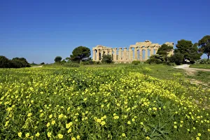 Sicily Prints: Italy, Sicily: old city of Selinunte, ruins of the greek temple