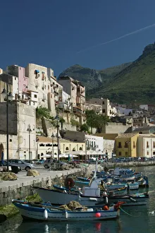 Trending: Italy, Sicily, Scopello, Castellamare del Golfo, Town View from Port