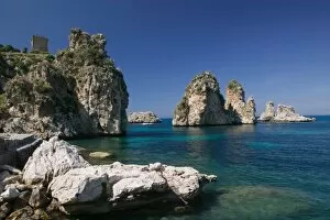 Italy, Sicily, Scopello, Rocks by Tonnara Scopello Beach