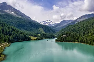 Snowcapped Prints: Italy, Stelvio National Park, Val Martello (Martello Valley) artificial lake