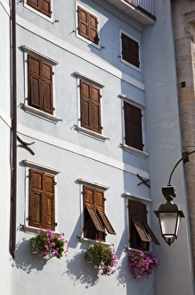 Arco Prints: Italy, Trento Province, Arco. Old town building detail