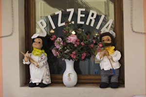 Images Dated 26th May 2009: Italy, Trento Province, Riva del Garda. Pizzeria window display