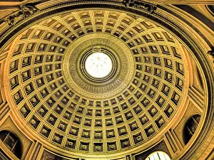 Infrared Prints: Italy, Vatican. Infrared of St. Peter's dome in the Vatican