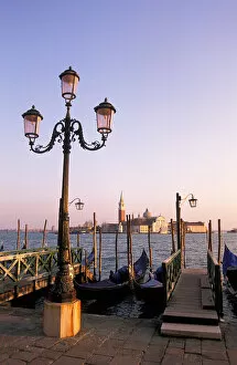 Images Dated 26th July 2006: Italy, Veneto, Venice, San Marco pier and San Giorgio Maggiore at sunset