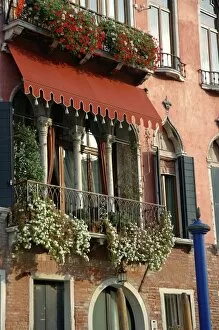 Italy, Venice, beautiful villa balcony