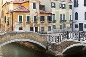 Images Dated 19th May 2012: Italy, Venice. Canal bridge and buildings
