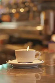 Coffee Prints: Italy, Venice. A cup of coffee and surrounding ambience of a cafe