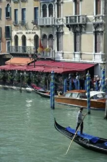 Italy, Venice, gondolas on Grand Canal