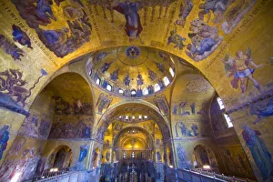 Frescoes Prints: Italy, Venice. Interior of St. Marks Cathedral. Credit as: Jim Zuckerman / Jaynes