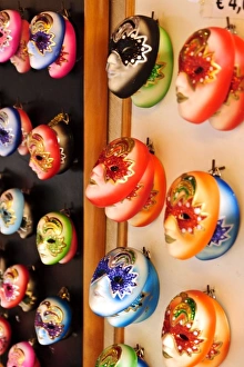 Carnival Prints: Italy, Venice. Opera masks adorn St. Marks Square