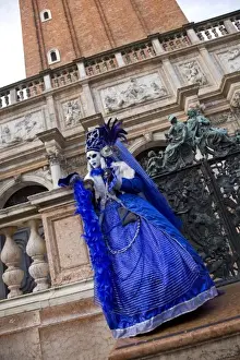 Images Dated 21st February 2009: Italy, Venice. Woman dressed in costume for annual Carnival festival