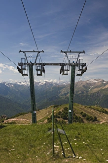 Images Dated 3rd June 2009: ITALY, Verbano-Cusio-Ossola Province, Stresa. Ski lift atop Mount Mottarone peak, el