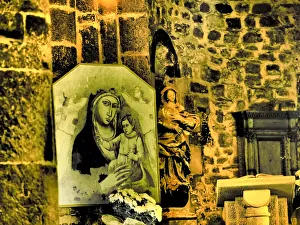Infrared Prints: Italy, Vernazza. Infrared image of the interior of Santa Margherita di Antiochia Church