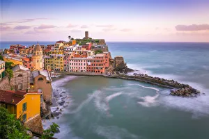 Italy, Vernazza. Overview of coastal town. Credit as: Jim Nilsen / Jaynes Gallery / DanitaDelimont