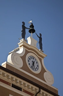 Bardolino Prints: Italy, Verona Province, Bardolino. Clock tower detail