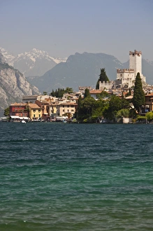 Images Dated 25th May 2009: ITALY, Verona Province, Malcesine. Lakeside town view