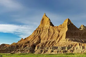 Badland Prints: Jagged badlands formations in Badlands National Park, South Dakota, USA