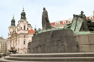 Jan Hus statue, old town square, Czech Republic, prague