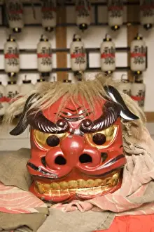 Japan, Gifu prefecture, Takayama (also known as Hida-Takayama), head of lion dance
