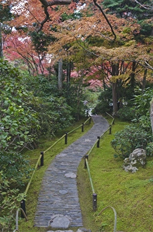 Pathway Prints: Japan, Kyoto, Arashiyama, Sagano, Okochi Sanso Villa Garden