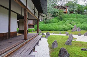Images Dated 9th March 2011: Japan, Kyoto. Stone garden in silence
