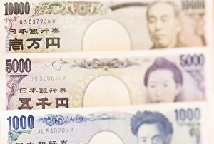 Currency Prints: Japanese Currency, 10, 000 Yen, 5, 000 Yen and 1, 000 Yen Notes