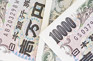 Currency Prints: Japanese Currency, 10, 000 Yen Notes Detail