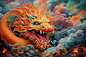 Multicolor Prints: Japanese dragon. ©Jim Zuckerman / Jaynes Gallery / DanitaDelimont.com
