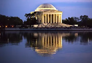 Cherry Blossom Prints: Jefferson Memorial and Tidal Basin in April