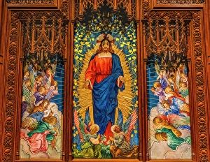 District Of Columbia Prints: Jesus and angels screen, Washington National Cathedral