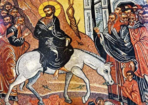 Trending: Jesus Christ Palm Sunday Donkey Mosaic Saint Georges Greek Orthodox Church Madaba Jordan