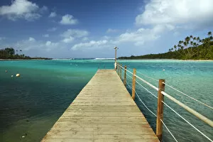 Jetty, Avana Harbor, Muri Lagoon, Rarotonga, Cook Islands, South Pacific