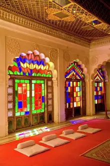 Decorative Prints: Jodhpur at Fort Mehrangarh in Rajasthan India beautiful temple for royals with color