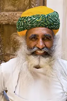 Beard Prints: Jodhpur at Fort Mehrangarh in Rajasthan India a great image of bearded character