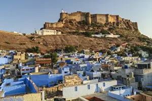 Empire Prints: Jodhpur, Rajasthan, India. Fort Mehrangarh over looks the Blue City of Jodhpur