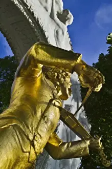 Strauss Prints: Johann Strauss Memorial by Edmund von Hellmer in Stadt Park, Vienna, Austria