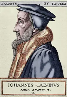 Beard Prints: John Calvin (15091564). French theologian and pastor during the Protestant Reformation
