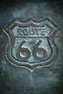 Route 66 Prints: Joliet, Illinois, USA. Route 66 sign