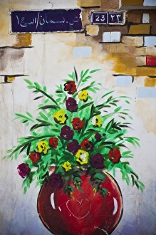 Images Dated 2nd March 2011: Jordan, Amman, downtown street mural