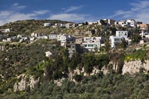 Images Dated 5th March 2011: Jordan, Anjara, elevated town view near Ajloun