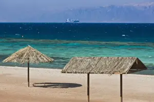 Beach Front Prints: Jordan, Aqaba, Red Sea Beach, King Abdallah Reef Tourism Area