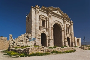 Roman Era Prints: Jordan, Jerash, Roman-Era Hadrians Arch