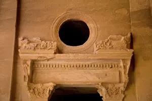 Petra Prints: Jordan, Petra. Exquisite architectual sculpturing of the sandstone Treasury of Petra
