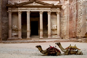 Petra Prints: Jordan, Petra, the Treasury (Al-Khazneh) at the end of the Siq