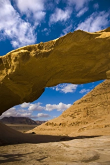 Wadi Prints: Jordan, Wadi Rum, rocky arch in the desert
