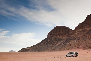 Monarchy Prints: Jordan, Wadi Rum, village of Rum, 4x4 jeep