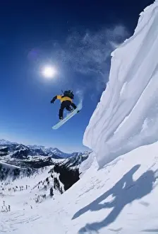 Confident Prints: Jumping into Snake Creek Canyon from Clayton Peak near Brighton Resort