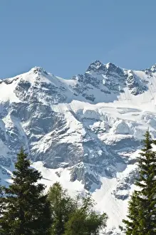 Jungfrau Region, Switzerland. Jungfrau massif from Murren
