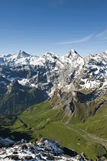 Jungfrau Region, Switzerland. Jungfrau massif from Schilthorn Peak